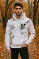 تصویر هودی مردانه طرح دار (جنس عالی) - نسکافه ای / 2XL 