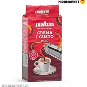 تصویر پودر قهوه لاوازا (لاواتزا) کرما ای گوستو ریکو Lavazza Crema E Gusto Ricco 250g 