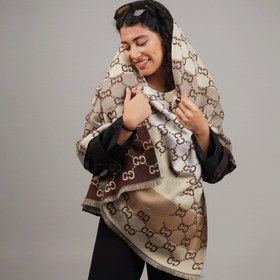 تصویر شال دو رو طرح گوچی 