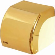 تصویر جا دستمال توالت طلایی اطلس مدل الوند 