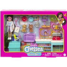 تصویر ست بازی عروسک دامپزشک پت کلاب چلسی برند barbie Club Chelsea Pet Vet Doll Playset