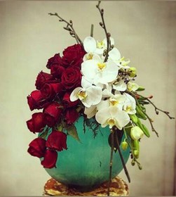 تصویر جام گل گرد شیشه ای کد 640 