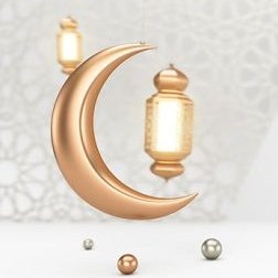 تصویر فوتیج بکگراند فانوس و ماه مخصوص ماه رمضان 