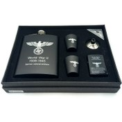 تصویر ست قمقمه جیبی 2شات 240cc و فندک آلمان نازی کد L540413 