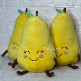 تصویر عروسک طرح گلابی بالشتی سایز بزرگ Pear pattern doll with big size pillow