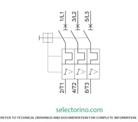 تصویر کلید حرارتی اشنایدر الکتریک 1 الی 1.6 آمپر 3 پل مدل GV2ME06 Motor circuit breaker, TeSys GV2, 3P, 1-1.6 A, thermal magnetic, screw clamp terminals