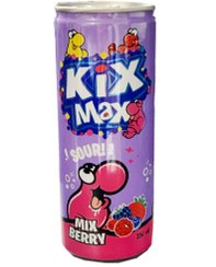 تصویر نوشابه گازدار کیکس مکس طعم میکس بری حجم ۲۵۰ میلی لیتر 