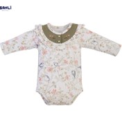 تصویر بادی آستین بلند نیلی طرح گنجشک 