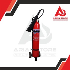 تصویر کپسول آتش نشانی CO2 برند آذر سیلندر - 12 کیلویی CARBON DIOXIDE EXTINGUISHER Brand : AZAR CYLINDERDRY Model : 6KG/12KG