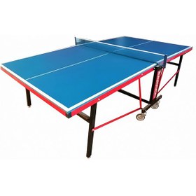 تصویر میز پینگ پنگ 4 چرخ ام دی اف تاشو مدل TU4 گارانتی 12 ماهه