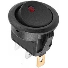 تصویر کلید راکر گرد چراغ نگین دار مناسب انواع خودرو ا ROCKER Switch ROCKER Switch