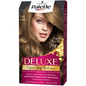 تصویر کیت رنگ مو شوارتسکوف پلت Palette DELUXE Kalici بلوند متوسط شماره 7.0 