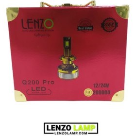 تصویر هدلایت Lenzo Q200 pro 12-24v 200000 - H4 Lenzo Q200 pro 12-24v 200000