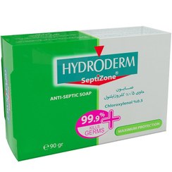 تصویر صابون آنتی سپتیک و ضدعفونی کننده هیدرودرم حاوی 0.5% کلروزاینلول وزن 90 گرم Septi Zone Anti Septic Soap