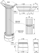 تصویر پروفیل ستون ام دی اف کد P05-D120 