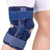 تصویر زانوبند چهار فنره نئوپرن FREE تن یار کد 5028 ساپورت بهتر، تهیه شده از پارچه نئوپرنی تایوانی