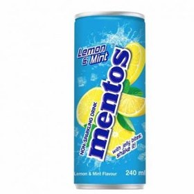 تصویر نوشیدنی پالپ دار هلندی منتوس mentos مدل Lemon & Mint با طعم لیمو و نعناع 240 میل 