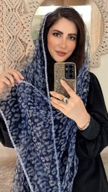 تصویر شال نخ اسلپ مروارید مشکی 