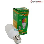 تصویر لامپ LED پارس شعاع توس مدل بلوطی هفت رنگ ۱ وات پایه E27 