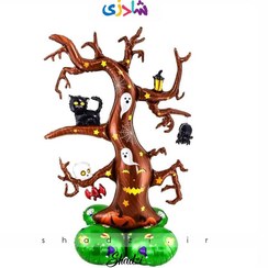 تصویر بادکنک فویلی باکت درخت هالووین 