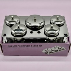 تصویر گوده ۵ قلو استیل Nail art 5-piece