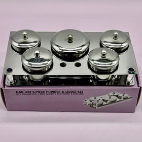 تصویر گوده ۵ قلو استیل Nail art 5-piece