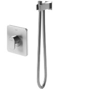 تصویر شیر توالت توکار شودر مدل تاین رنگ کروم مات 