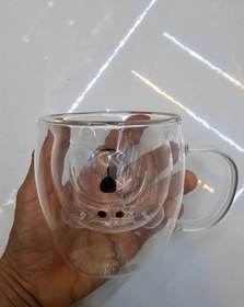 تصویر ماگ دوجداره خرسی 