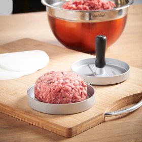 تصویر همبرگر ساز دستی چدنی hamburger maker