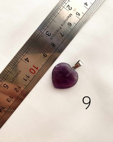 تصویر پلاک گردنبند سنگ آمیتیست - عدد۹ 