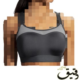 تصویر نیمتنه ورزشی بروکس Brooks dare racerback خاکستری Brooks Dare Racerback Run Bra