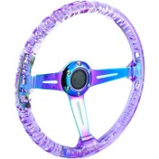 تصویر فرمان اسپرت کریستالی اکریلیک بنفش MOMO 