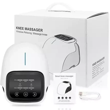 خرید و قیمت ماساژور زانو - سفید ا Electric Knee Massager Pain Relief Red  Light Hot Compress Vibration Knee Massage Machine