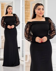 تصویر ماکسی یاسمن سایز ۳۸ تا ۵۲ رنگ بنفش و زرشکی 