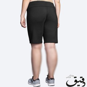 تصویر بایکر ورزشی زنانه بروکس Brooks Venture Bermuda Short مشکی BROOKS VENTURE BERMUDA SHORT