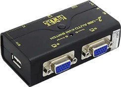 تصویر مانیتور سوئیچ VGA کی نت پلاس 2 پورت مدل KP-SWKV002 