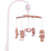 تصویر آویز تخت کودک سانوزی مدل 2165.1 موزیکال طرح حیوانات 
