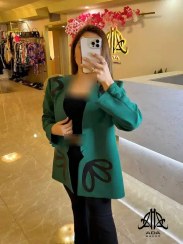 تصویر کت زنانه سبز کله غازی 