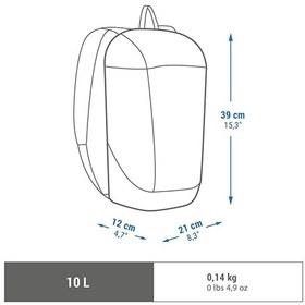 تصویر کوله پشتی مشکی Decathlon 