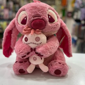 تصویر عروسک استیچ و لیلو بزرگ صورتی 