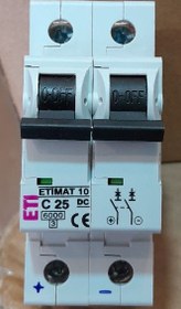 تصویر کلید مینیاتوری DC دوپل ETI 25 A 