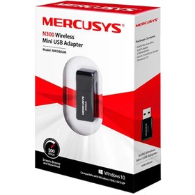 تصویر کارت شبکه 300Mbps وایرلس مرکوسیس مدل MW300UM ا Mercusys Wireless USB Adapter 300Mbps Mini MW300UM Mercusys Wireless USB Adapter 300Mbps Mini MW300UM