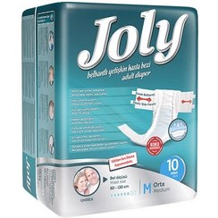 تصویر پوشینه چسبی بزرگسال سایز متوسط 10 عدد جولی Joly Medium Adult Protective Diaper 10 Pcs