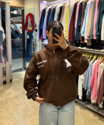 تصویر سویشرت دخترانه ستاره ای خفن قهوه ای و سرمه ای 