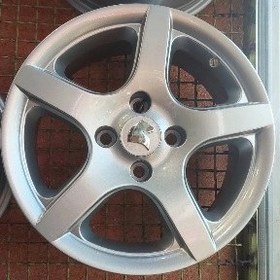 تصویر رینگ فابریک سایز۱۵ (۱۰۸×۴) نقره‌ای (۵) پر R62 Original wheel size15"(4×108) Silver R62