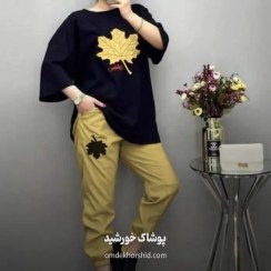 تصویر ست تیشرت شلوار برگ 