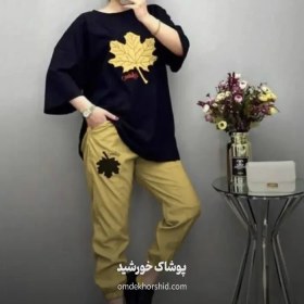 تصویر ست تیشرت شلوار برگ 