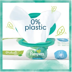 تصویر دستمال مرطوب کودک ۴۸ عددی پمپرز Pampers مدل aqua pure 99%waters 