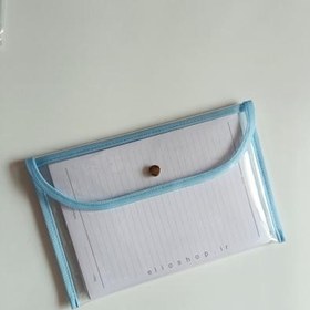 تصویر پوشه شفاف A5 _ آبی 