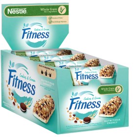 تصویر پروتئين بار رژيمی فيتنس با طعم کوکی و خامه (بسته 16 تایی ) NESTLE FITNESS مدل Cookies & Cream Nestlé Fitness snack bar cookies & cream 16bar